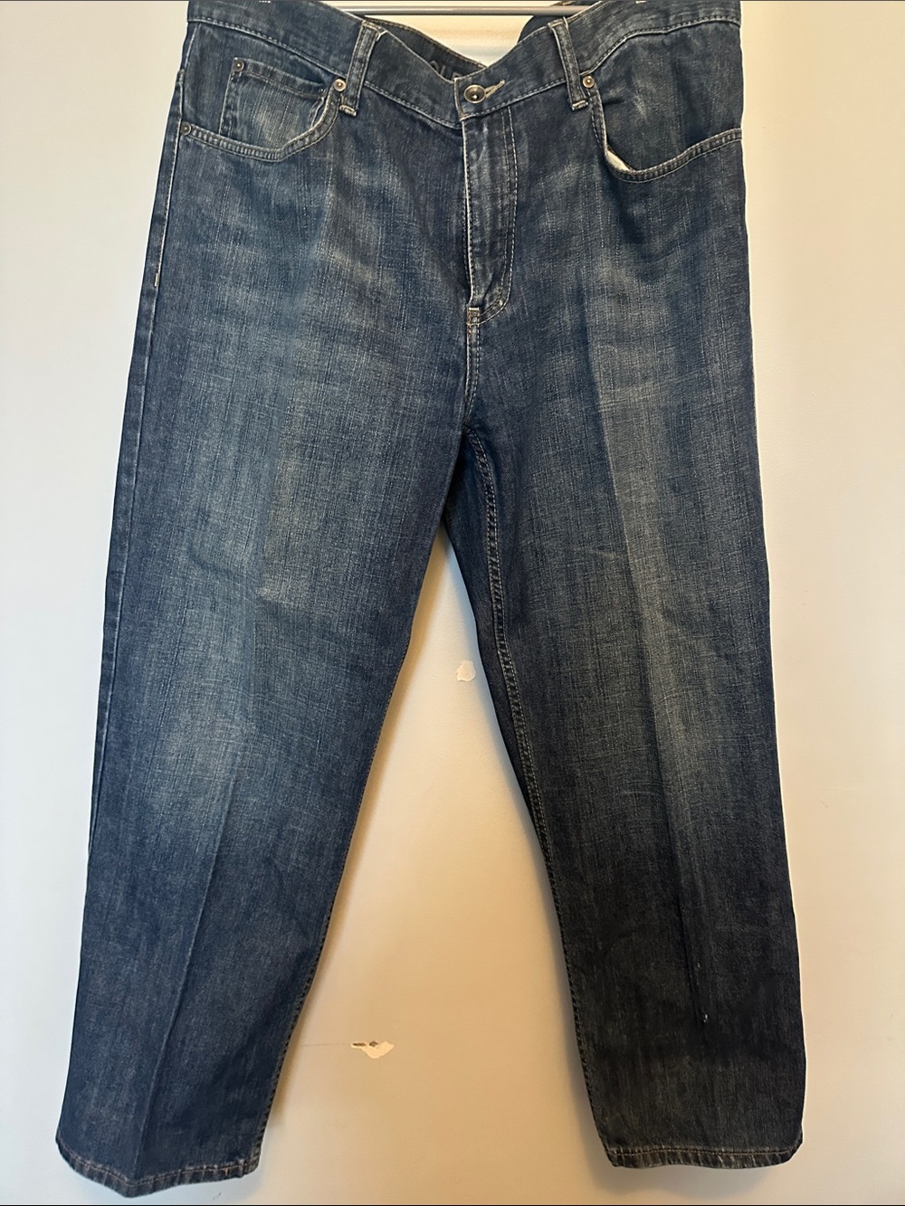 Classic Men's Straight-Leg Jeans - Dark Blue 38”x30”
